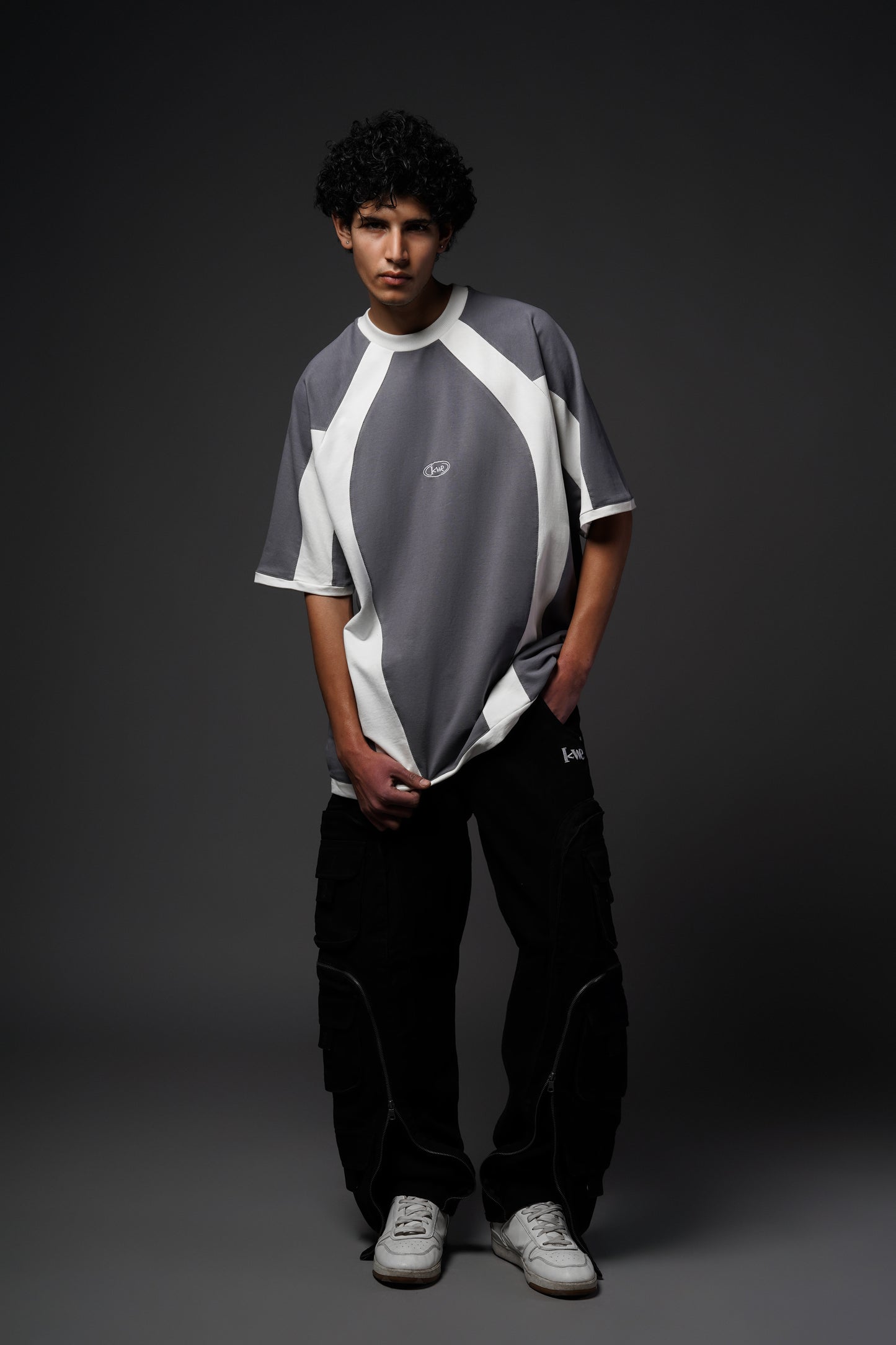 Panelled Tee Grey