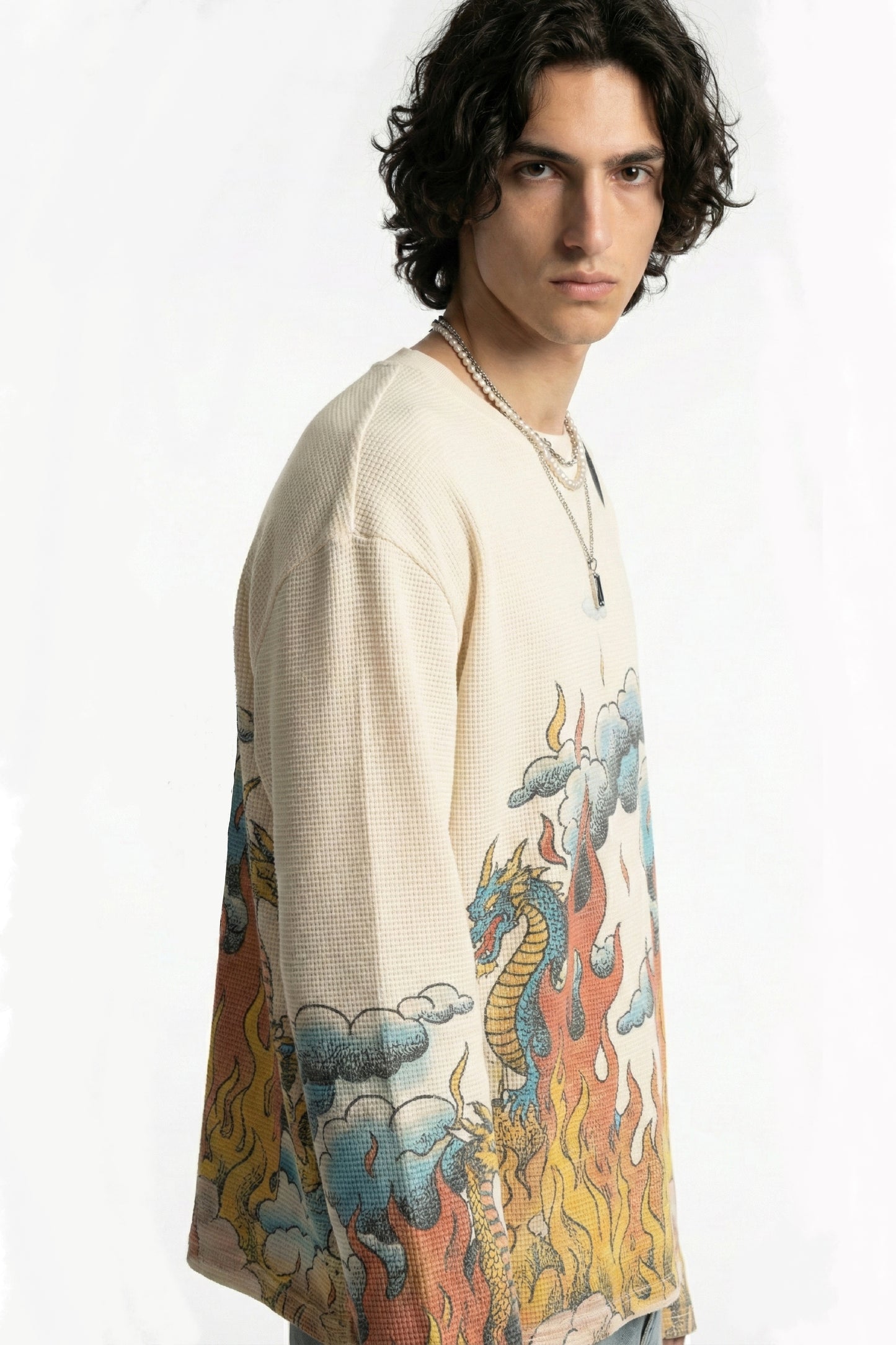 Duo Dragon Full Sleeve Waffle Tee
