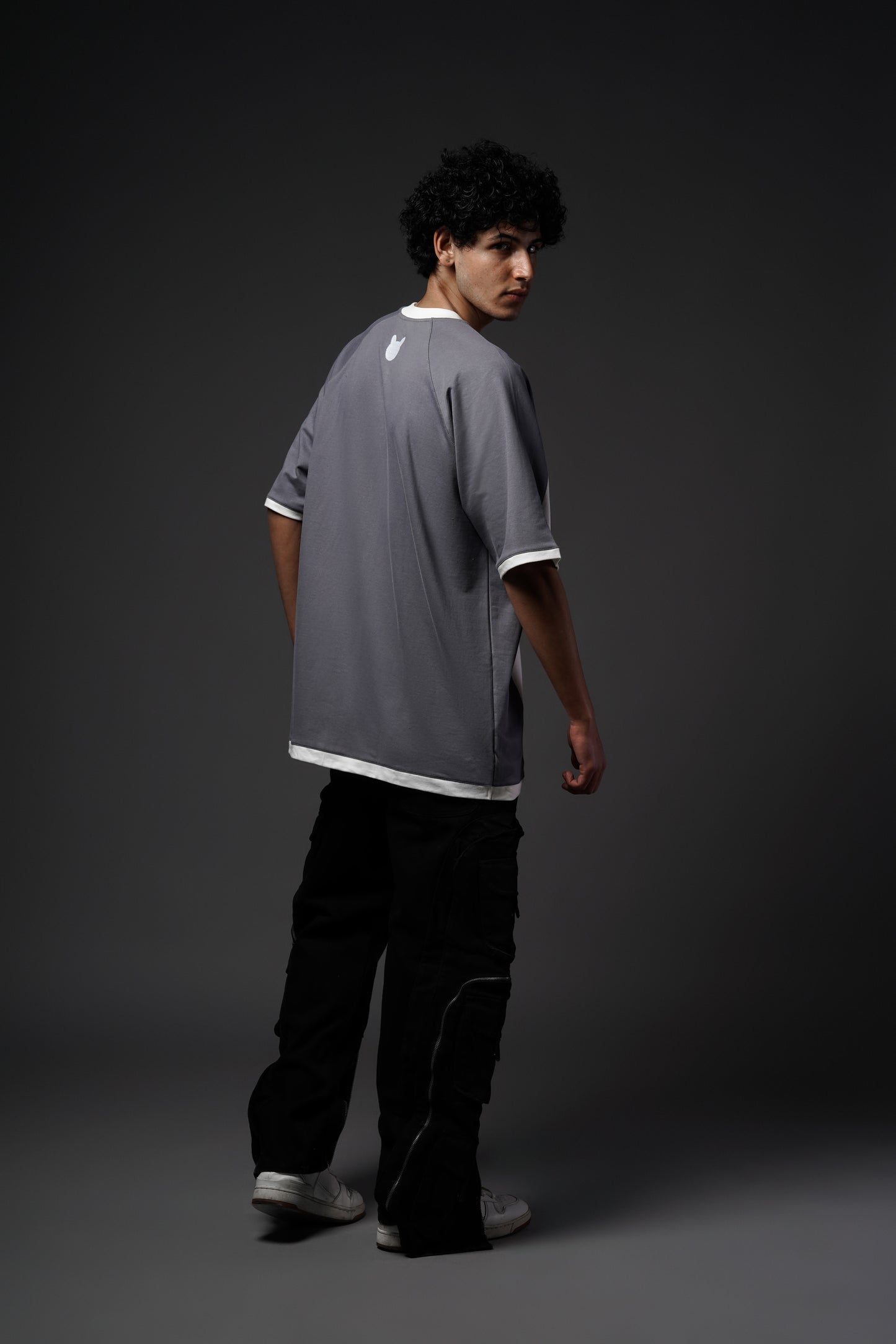 Panelled Tee Grey