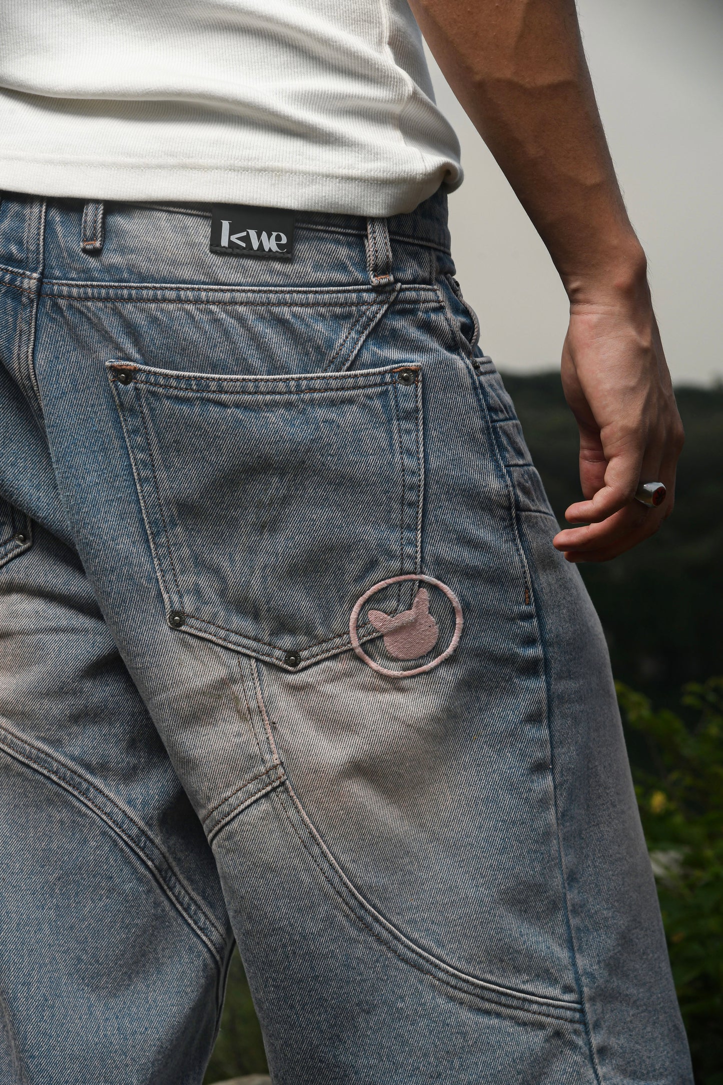 Washed Denim Jorts