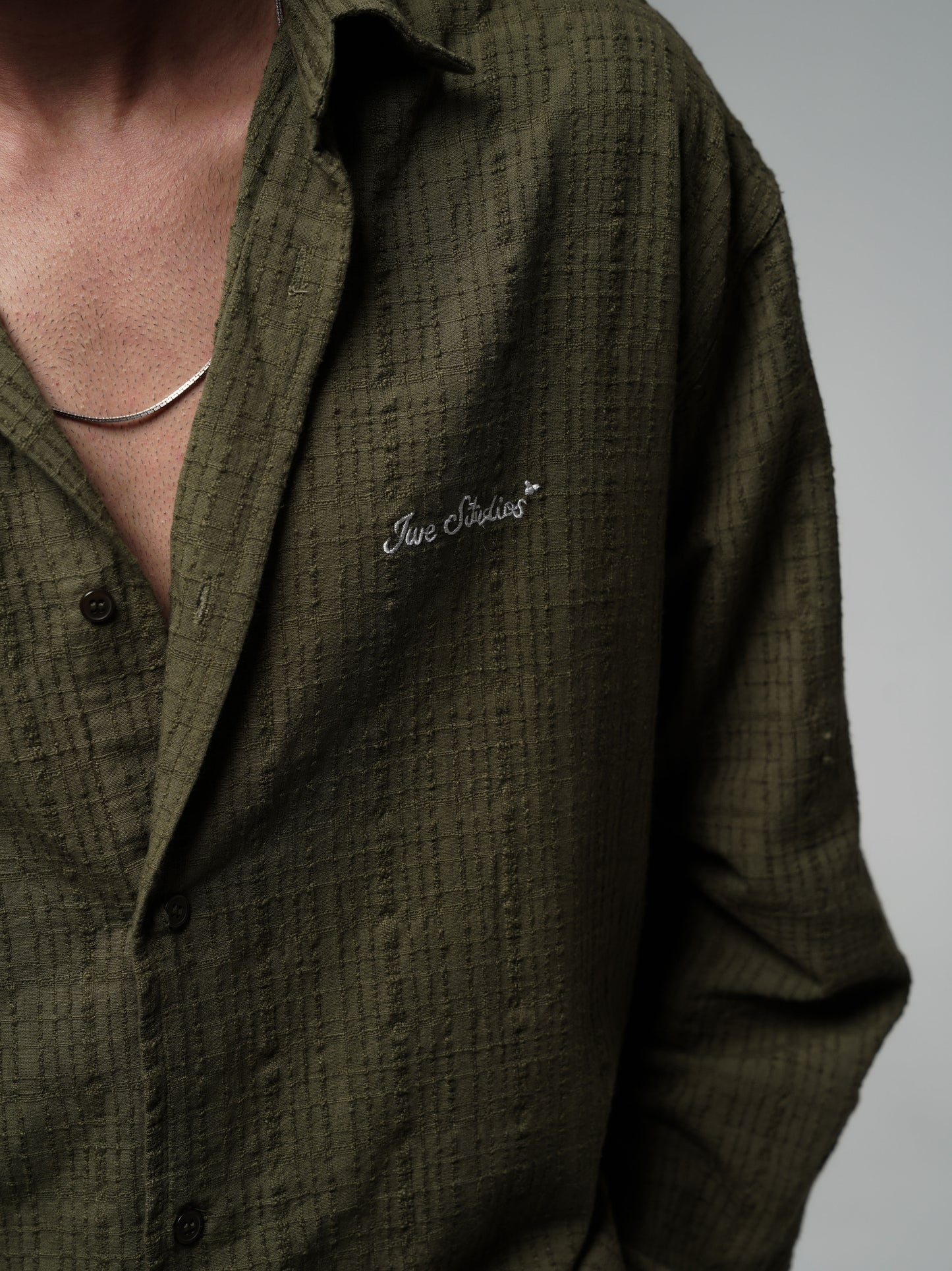 Olive Textured Shirt