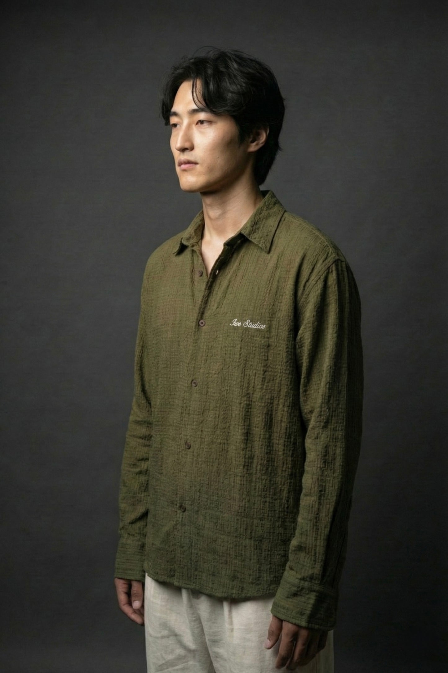 Olive Textured Shirt