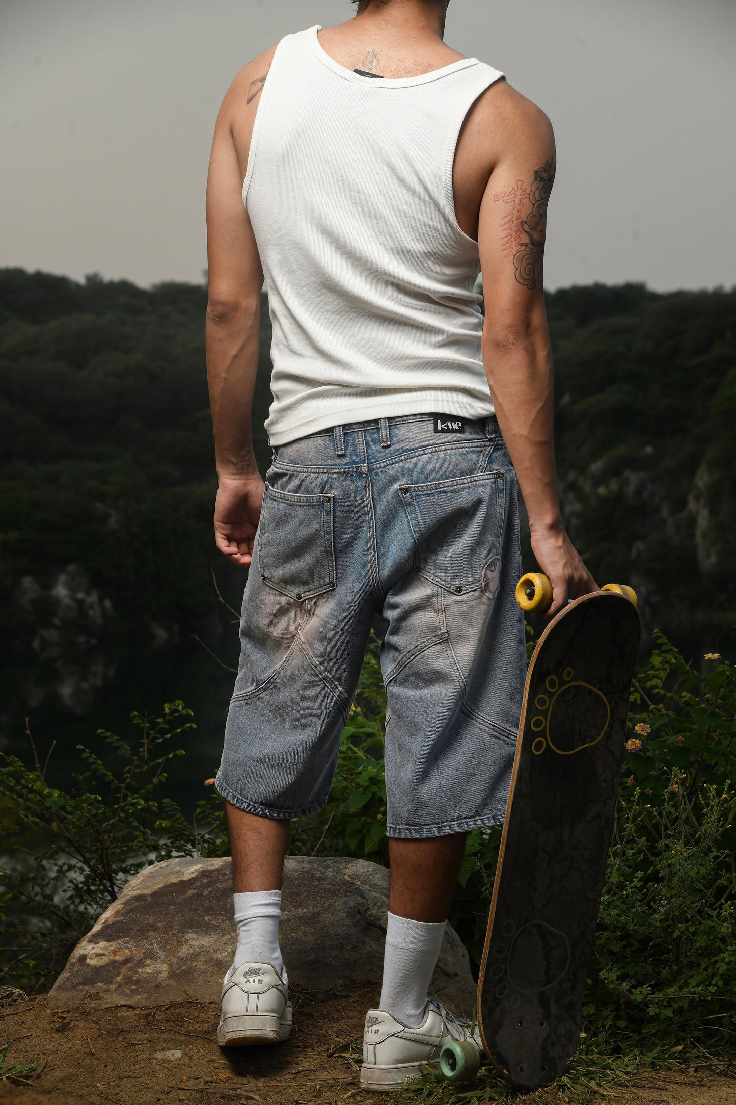 Washed Denim Jorts