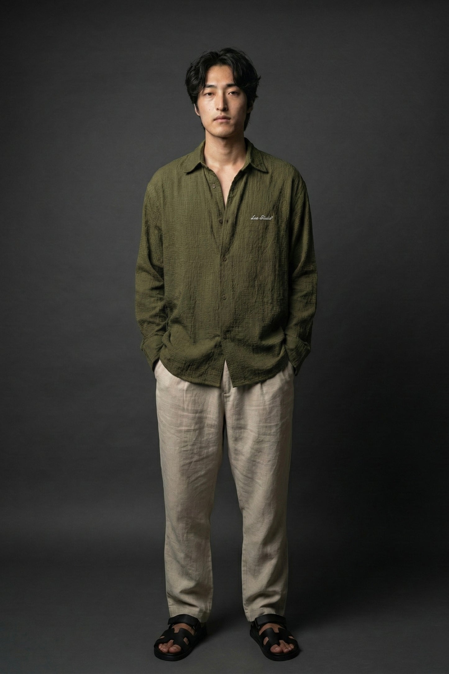 Olive Textured Shirt