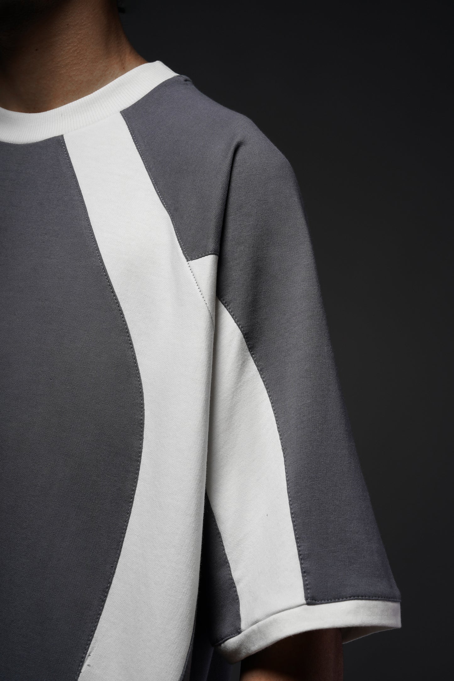 Panelled Tee Grey