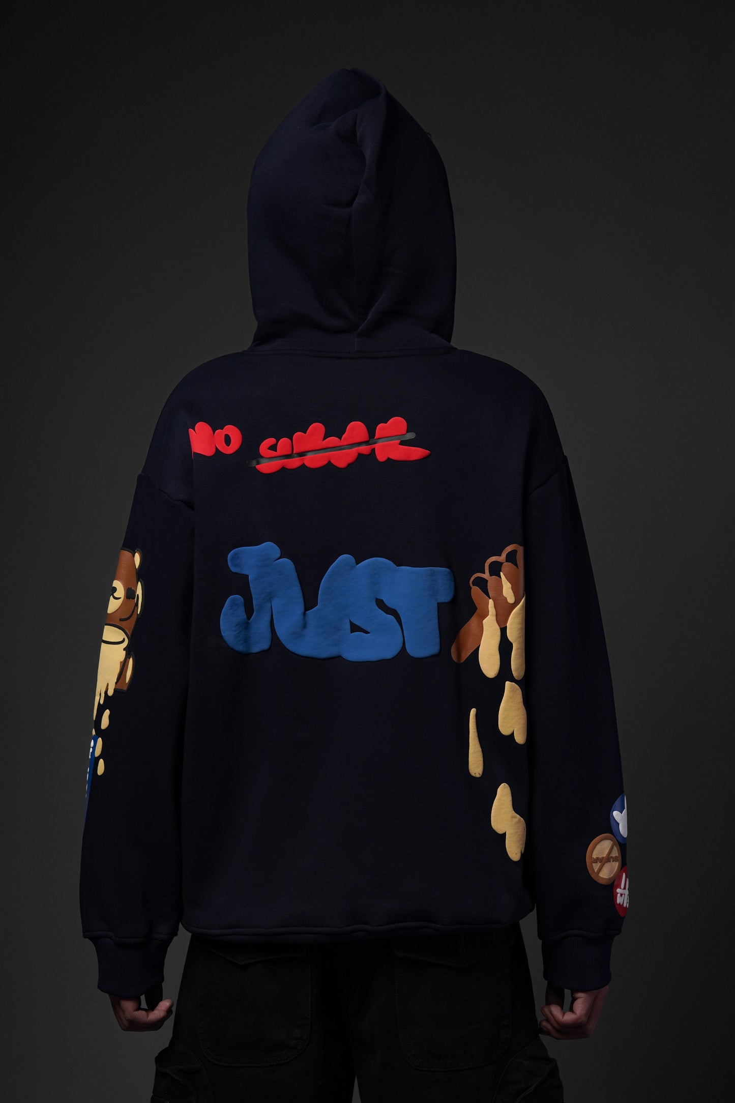 No Sugar Just Honey Navy Hoodie