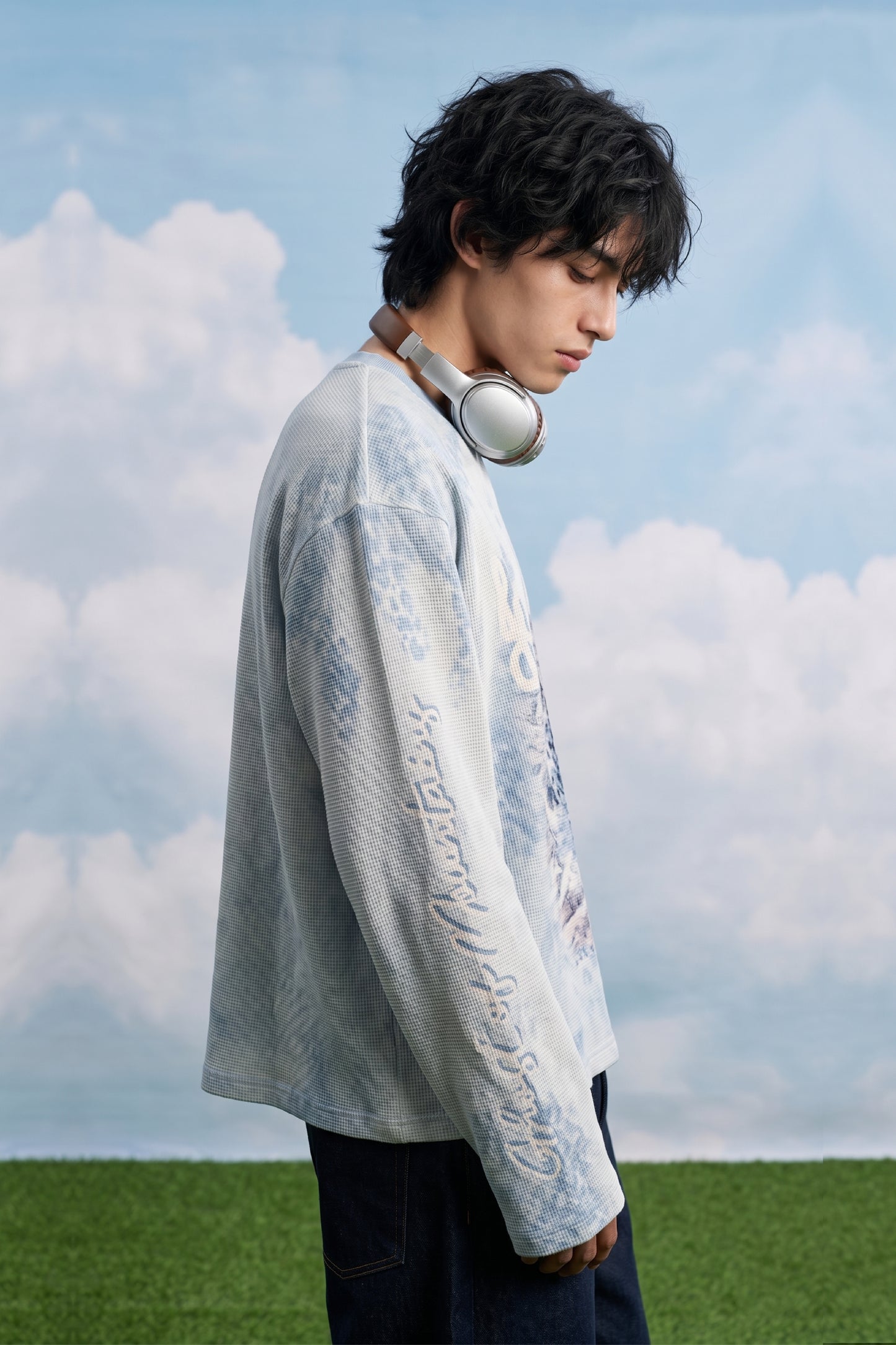 Ghost of the Mountains Sky waffle tee