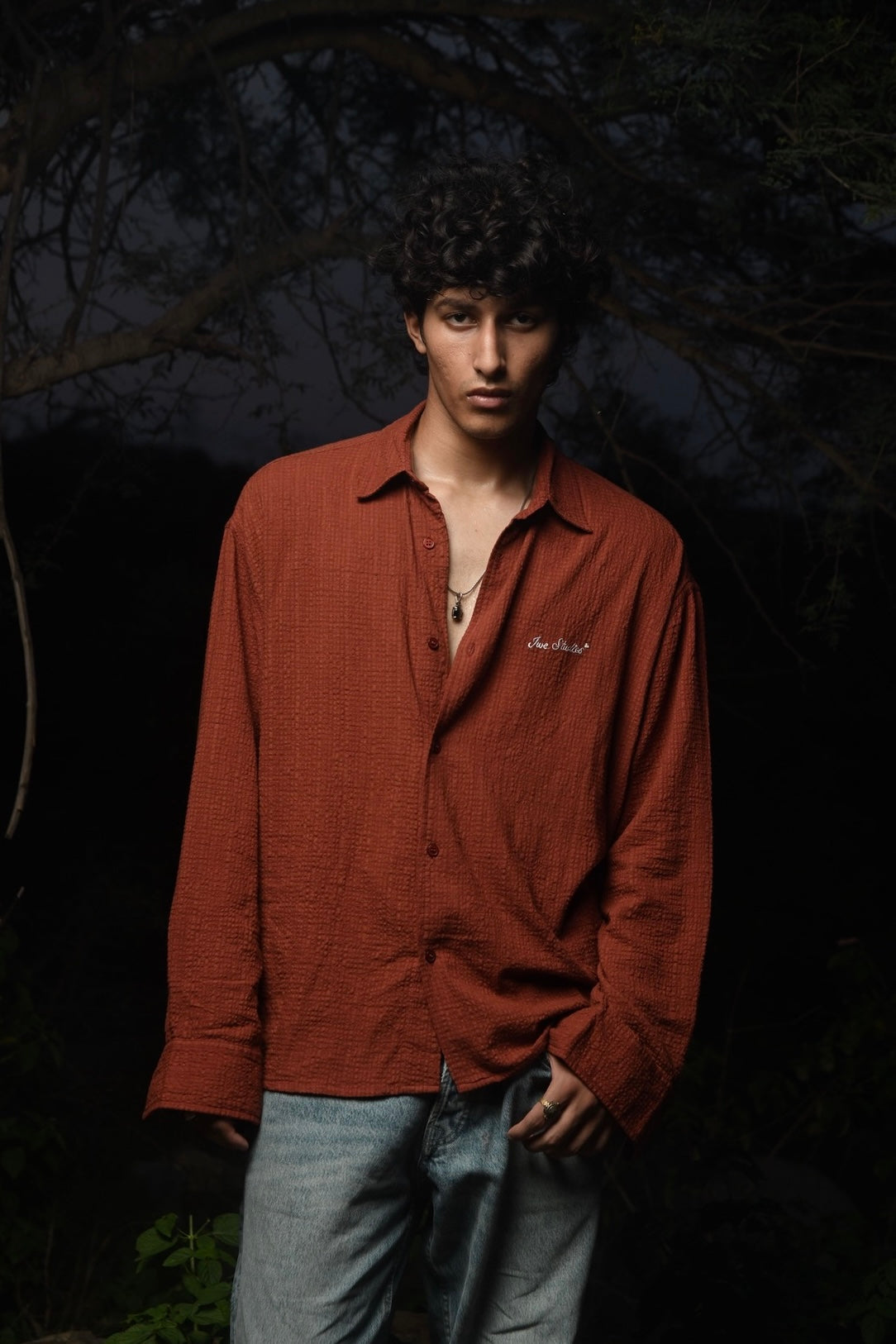 Rust Textured Shirt