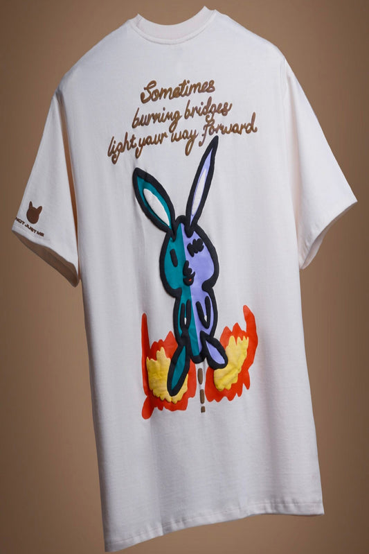 Burning Bridges Tee Off-White
