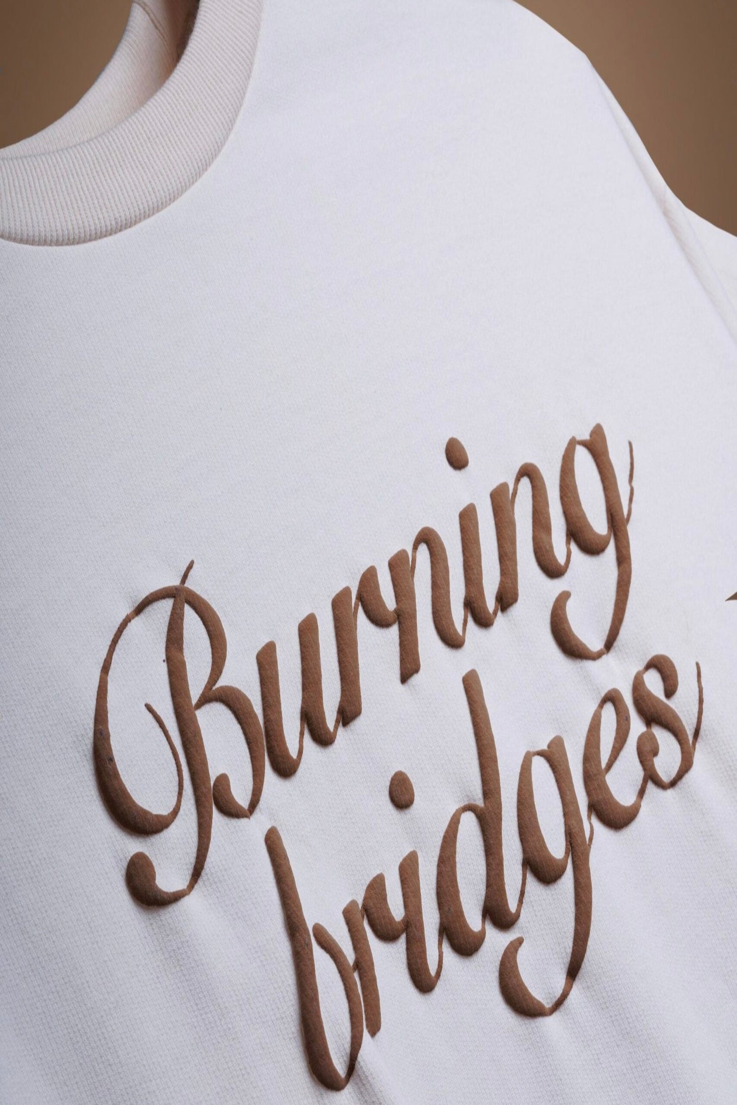 Burning Bridges Tee Off-White